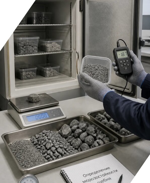 Определение морозостойкости щебня в Кингисеппе от 3634 р. | ЭкспертизаРоссия